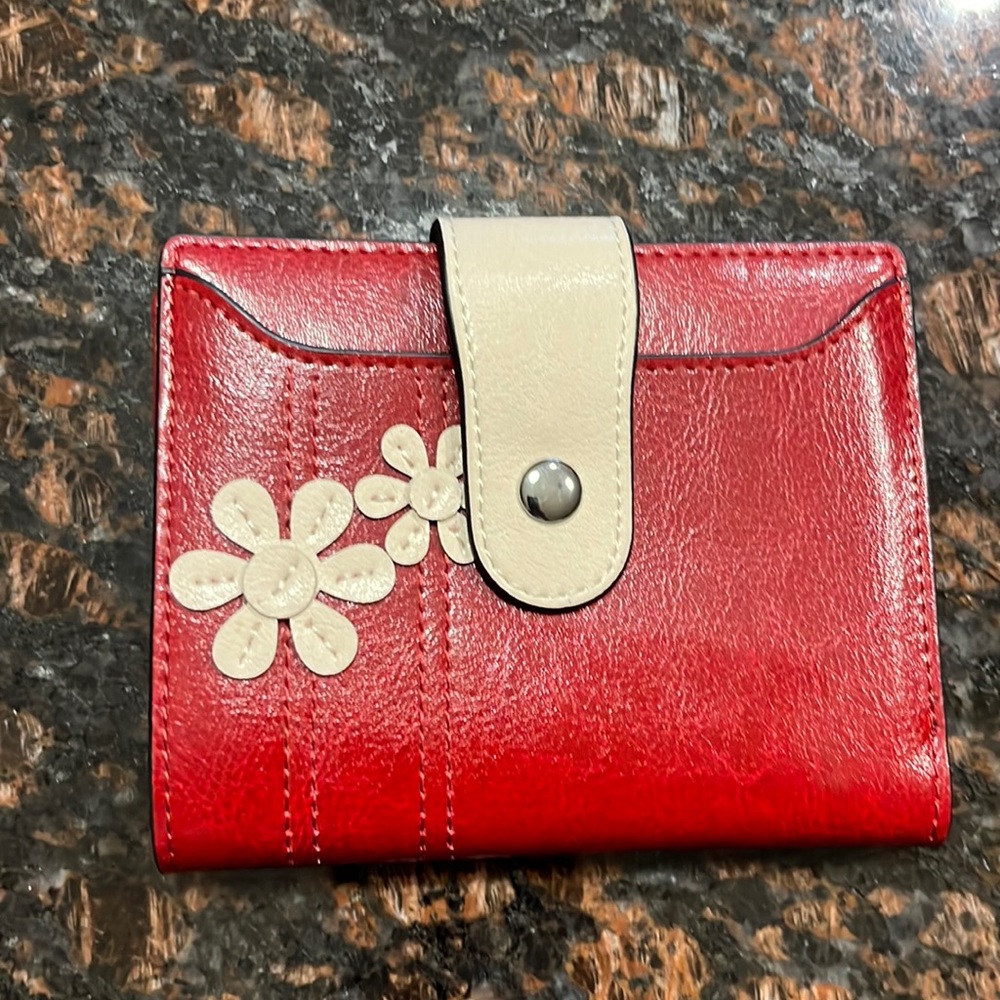 Bostanten red leather wallet like new